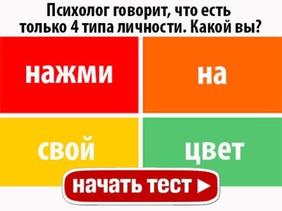 Есть только 4 типа личности. Какой вы?