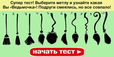 Супер тест! Выберите метлу и узнайте какая Вы «Ведьмочка»! Подруги смеялись, но все совпало!