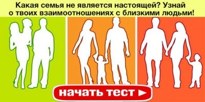 Какая семья не является настоящей? Твой выбор может рассказать о твоих взаимоотношениях с близкими людьми!