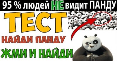 Только люди с уникальным зрением могут пройти этот тест за 10 секунд! Найдите панду!