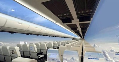 Самолеты без окон дадут пассажирам панорамный вид на небо и космос