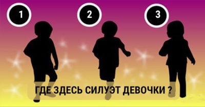 Найди силуэт девочки и читай результат!