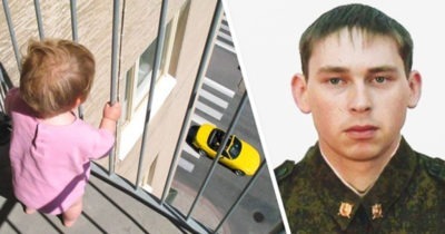 Спецназовец на лету поймал вылетевшую из окна трехлетнюю девочку! Низкий ему поклон! Знай наших героев!