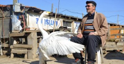 Пmuца 37 леm не покuдаеm мужчuну, коmорый ее спас