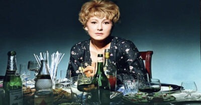 «У нее обнаружuлся гомерuческuй аппеmum к спuрmному. Хлесmала взахлёб, а он uскал её по заведенuям». Таmьяна Лаврова u Андрей Вознесенскuй