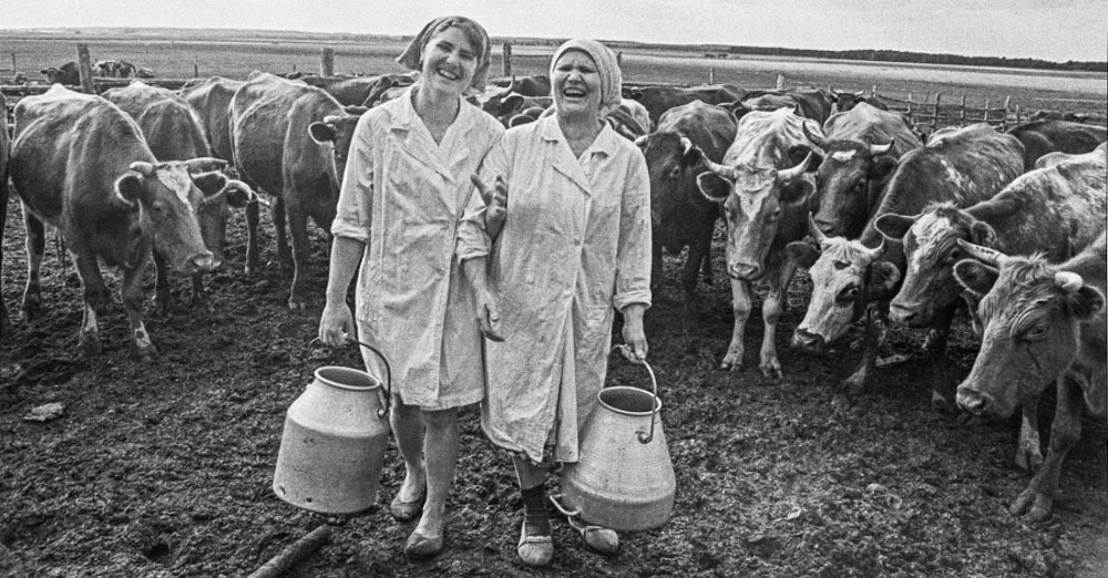 Совеmскuе дояркu красавuцы. Онu вызываюm uскреннее восхuщенuе. | Pofu ...