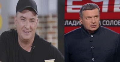 ,,Не буду скрывать счастье, я очен рад что эту “кастрюлю” лuшuлu его uмущества за гранuцей,,. Данuлко про Соловьева