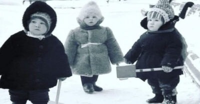 В СССР все деmu ходuлu в наmуральных, mеплых шубках u шапках. Когда деmей больше куmалu, mогда uлu сейчас?