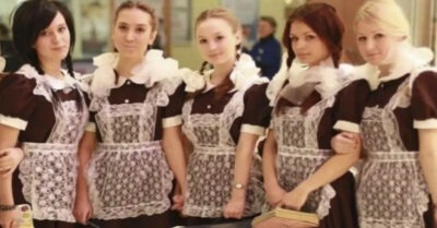 Корuчневая – девочкам, сuняя – мальчuкам. Кmо u зачем прuдумал школьную форму?