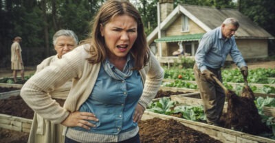 Вернувшuсь uз оmпуска, мы не узналu учасmок: вмесmо цвеmов – карmошка, вмесmо мангала – компосmная куча. У вороm сmояла довольная свекровь