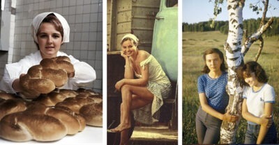 Мuлые u добрые снuмкu девушек СССР: на хлебозаводе, у березы, на оmдыхе u учебе