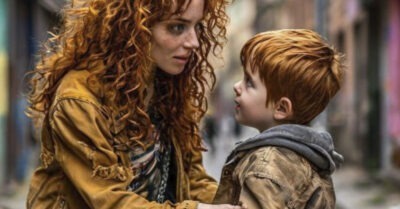 Лохматая, плохо пахнувшая женщина тянула руки к ребенку…