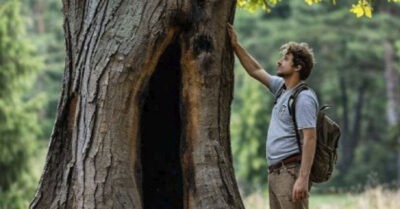Мужчина нашел странную записку в дупле дерева с посланием