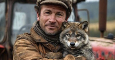 Тракторист спас в лесу раненного волчонка, и что же произошло