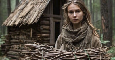 Получив дом в глуши, брошенка-санитарка пошла в мороз за валежником и на кое-что набрела в лесу