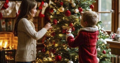 Вошли в свой особняк с ёлочкой, а в гостиной чужая семья, как у себя дома, наряжает ёлку