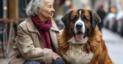 Тётушка не могла принять громадного сенбернара, которого привёл племянник. Но этот «телёнок» навечно поменял жизнь каждого из них