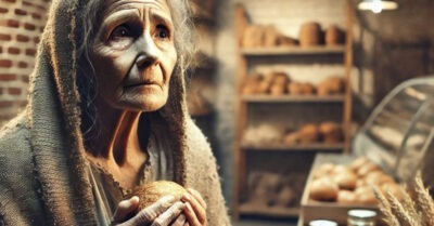 — Доченька, дай хоть одну булочку, — голос её прозвучал тихо, почти умоляюще. — Я два дня не ела