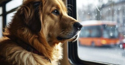 Мужчина опешил: собака уселась на сиденье электрички и уставилась в окно. Но потом