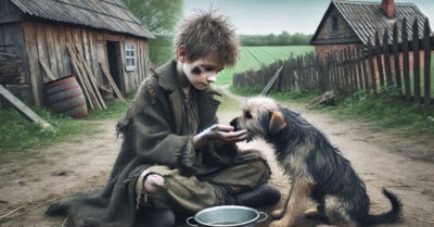 Беспризорник с собакой. Пропадала колбаса из мясной лавки