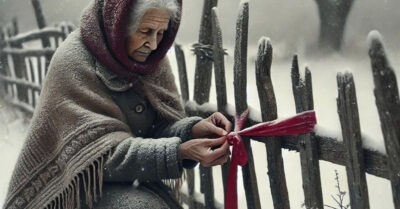 Вот мужики нынче пошли! Связала найденым бантом покосившийся штакетник на заборе. Как вдруг