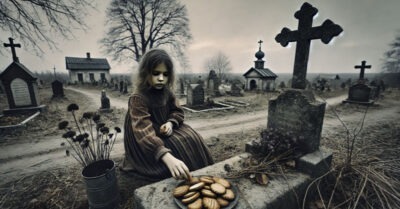 «Я больше так не буду, честно» — сказала девочка, собиравшая еду с могил