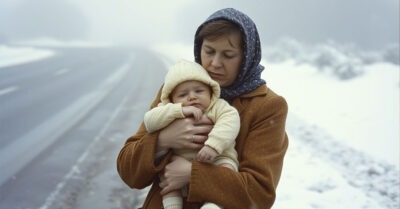 «Мне до лечебницы нужно, но нечем заплатить за дорогу…» — шептала замерзшая женщина с ребенком на руках.