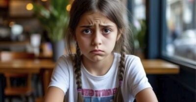 Официантка, обслуживая толстосума с девчушкой, заметила на ручонках ребёнка обширные синяки