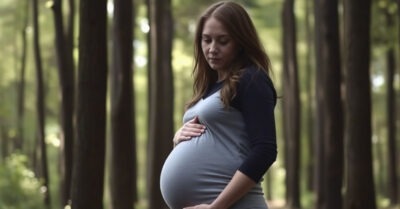 Муж не желал детей, поэтому повез беременную жену в лес.