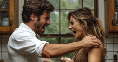 Жене осточертело терпеть выходки муженька, и она надумала его жестко проучить