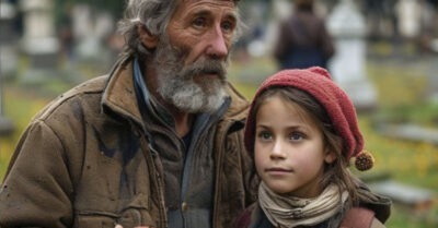 Он направлялся на кладбище для последнего прощания с близкими, но его путь преградила юная бродяжка с яблоком