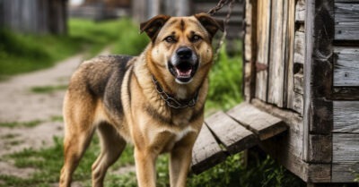 Жители села старались держаться подальше от этого пса, однако однажды, порвав цепь, он бросился к ребёнку.