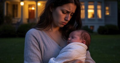 — Достала эта кукла со своими воплями! От её криков у меня голова трещит! — кричала свекровь и вытолкала невестку с младенцем из дома.