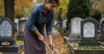 Немая уборщица кладбища приютила мальчика. Он шепнул ей на ухо: «Не говори папе, где я», но женщина все же предала и рассказала