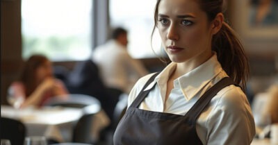 Лишённая наследства из-за любовницы супруга, разорившаяся представительница богатых слоёв общества устроилась работать уборщицей в кафе…