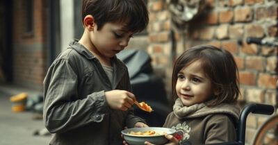 Отец наблюдает, как бродяга кормит его дочь-колясочницу необычной пищей… То, что он увидел дальше, потрясло до глубины души!