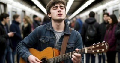 Он исполнял песню в подземном переходе, даже не догадываясь, что перед ним его отец, владеющий огромным состоянием.