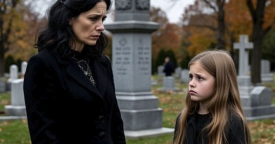 Возле надгробия своего мужа женщина заметила ребёнка. Когда узнала, кто ее отец, она была потрясена и долго не могла собраться с мыслями.