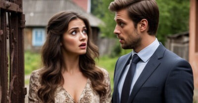 Толстосум приехал в отчее село проведать мать, которую не видел 16 лет. Но, увидав возле калитки незнакомку, он утратил дар речи