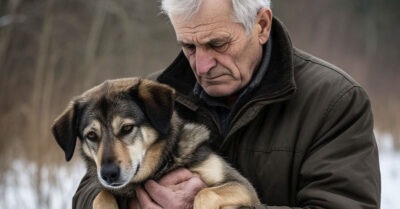 Старик не мог сдержать слёз — он привёл верного пса на усыпление, потому что не имел денег на его спасение.