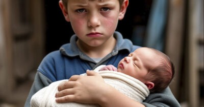 Дяденька, заберите, мою маленькую сестру — она не ела уже давно — он резко обернулся и застыл от изумления!