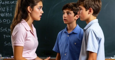 Они пришли в класс с намерением сломить новую учительницу, высмеять её, запугать… Но не прошло и минуты, как эти наглецы сами стояли перед ней с опущенными головами, умоляя о прощении.