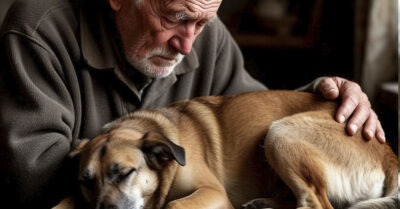 Седой мужчина с дрожью в руках просил ветеринара усыпить его пса — он не мог позволить себе лечение