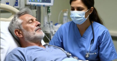 Получив от жены денежки, медсестра отключила его от ИВЛ, а в это время зашла техничка со шваброй…