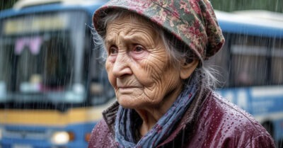 Шофёр автобуса высадил бабушку без билета под проливной дождь, а затем столкнулся с ней в доме у руководителя.