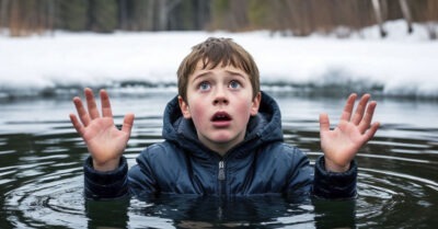 Мачеха бросила ребёнка в ледяную воду озера, но перед тем как мальчик скрылся под водой, он успел произнести ей напоследок слово.