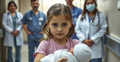 Девочка лет десяти, грязная куртка, уставшие глаза и младенец на руках… Она просто прошла по коридору, а врачи и медсёстры замерли. Никто  не мог вымолвить ни слова.