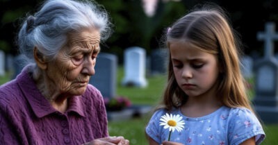 Заметив у могилы дочери маленькую девочку, старушка медленно пошла к ней… И вдруг, приблизившись, в ужасе отпрянула.