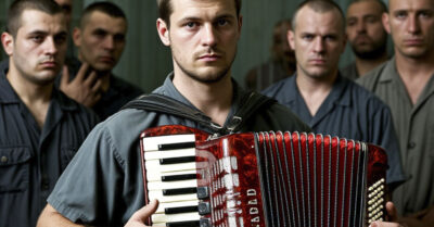 Хуторской гармонист загремел на нары. Намедни уголовники упросили его сыграть «мурку», и спустя час в охране все воскликнули