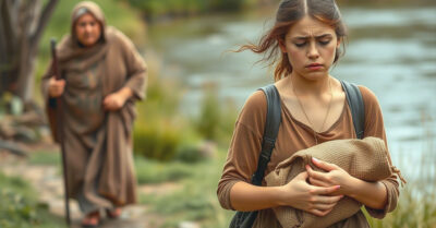 Она шла к реке, чтобы избавиться от ребёнка… Но старуха с клюкой сказала ей ТРИ СЛОВА — и всё изменилось.